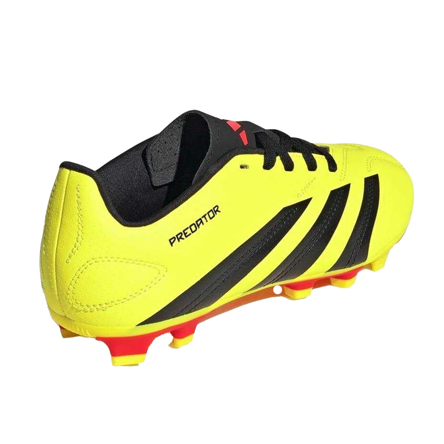 Yellow-Black - Back - Adidas Childrens-Kids Predator Club Flexible Ground Football Boots
