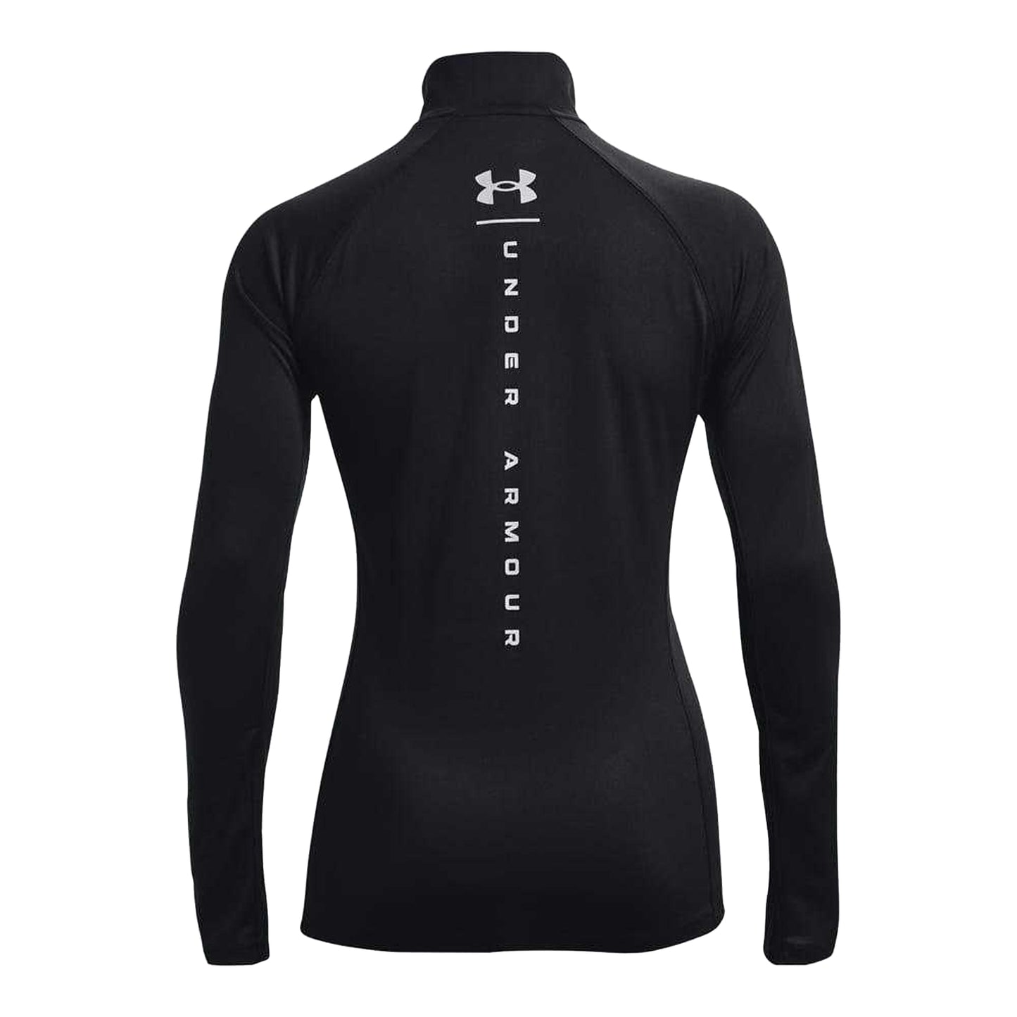 Black - Back - Under Armour Womens-Ladies Tech Reflective Half Zip Top