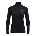 Black - Front - Under Armour Womens-Ladies Tech Reflective Half Zip Top