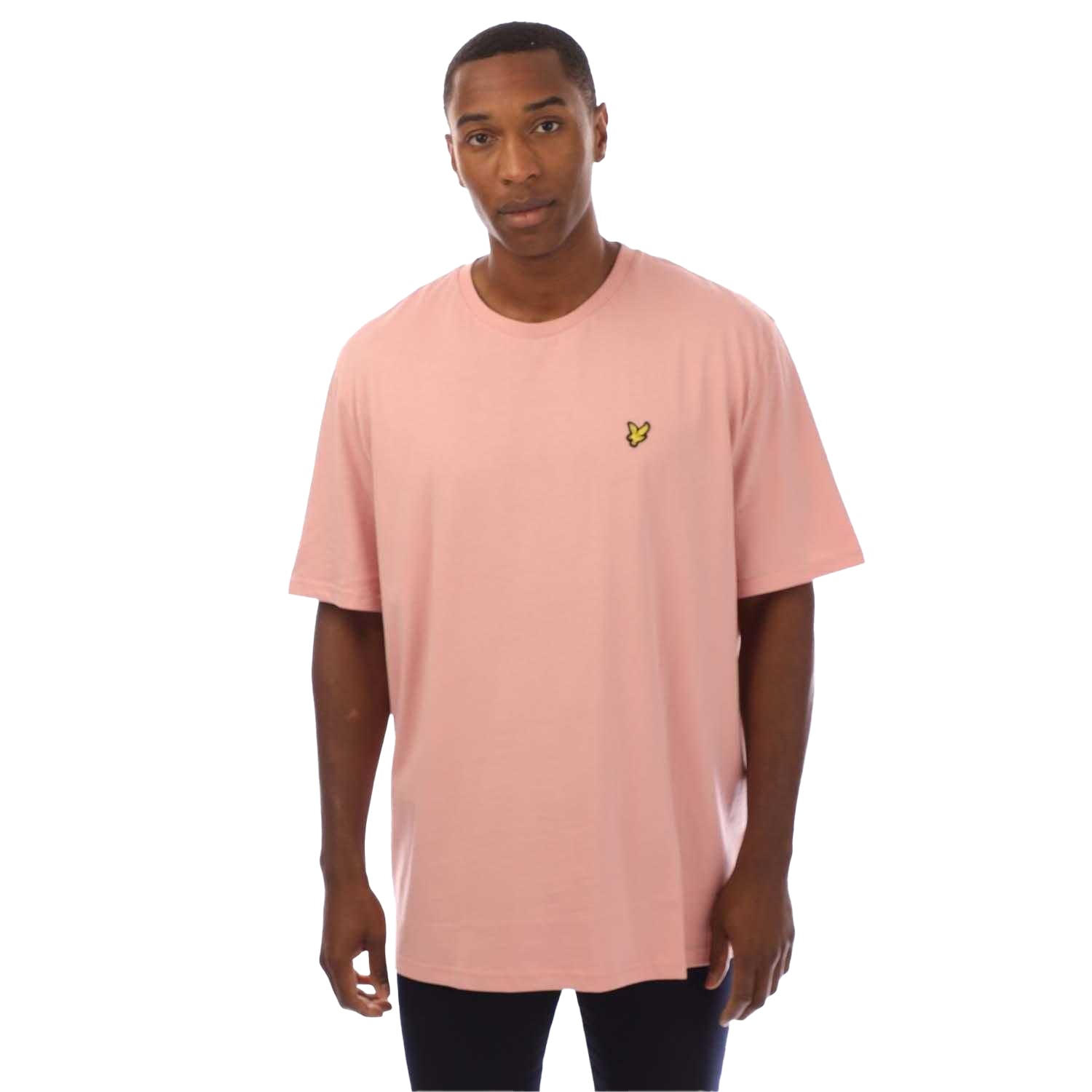Pink - Side - Lyle & Scott Mens Plain T-Shirt
