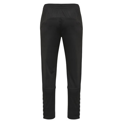 Black-White - Back - Hummel Mens Authentic Polyester Jogging Bottoms