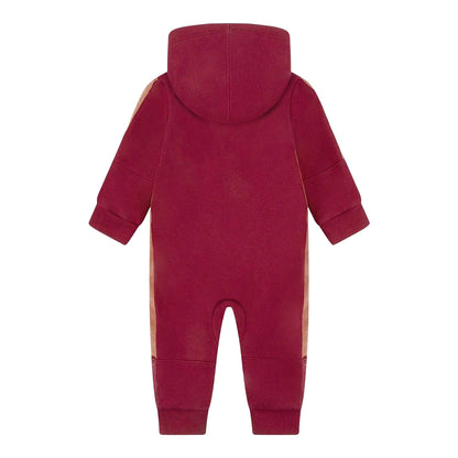 Red - Back - Nike Baby Swoosh Hooded Taped Bodysuit
