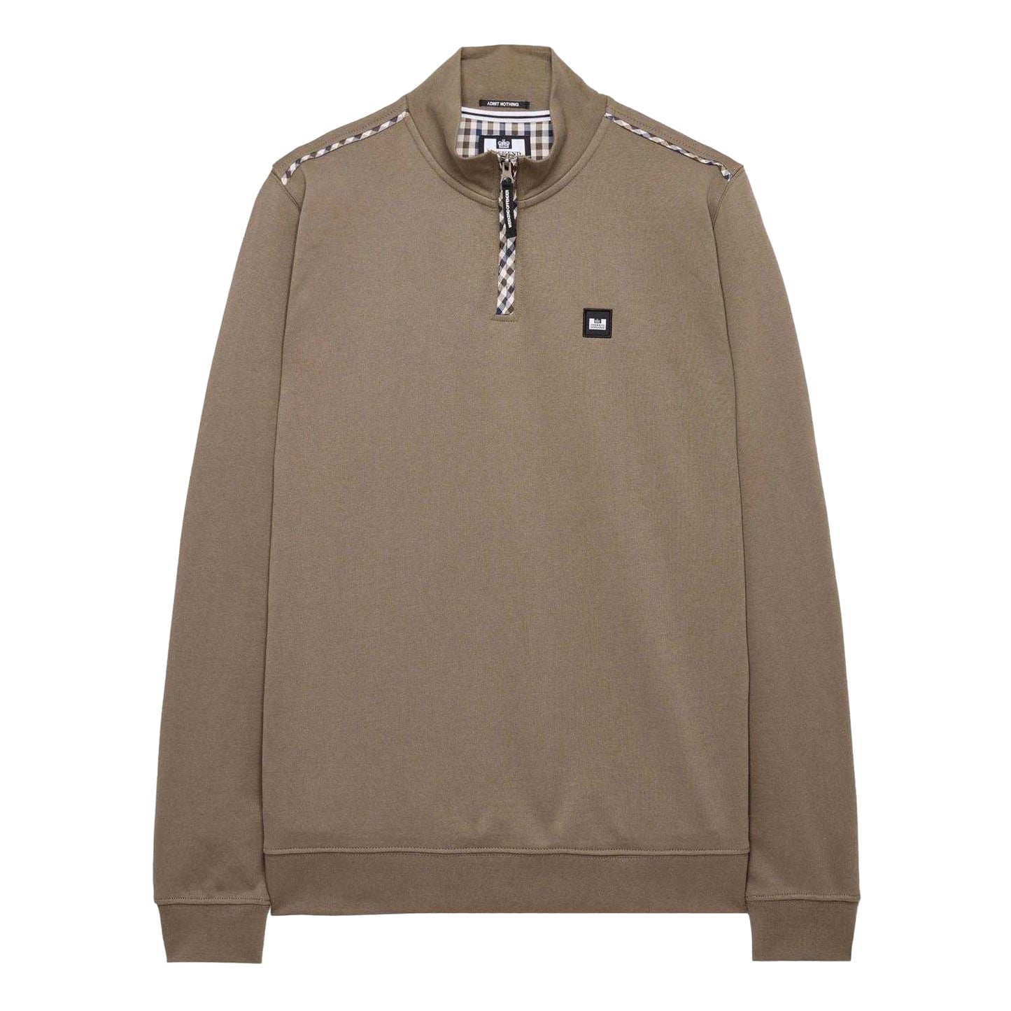 Brown - Front - Weekend Offender Mens Matisa Quarter Zip Sweatshirt