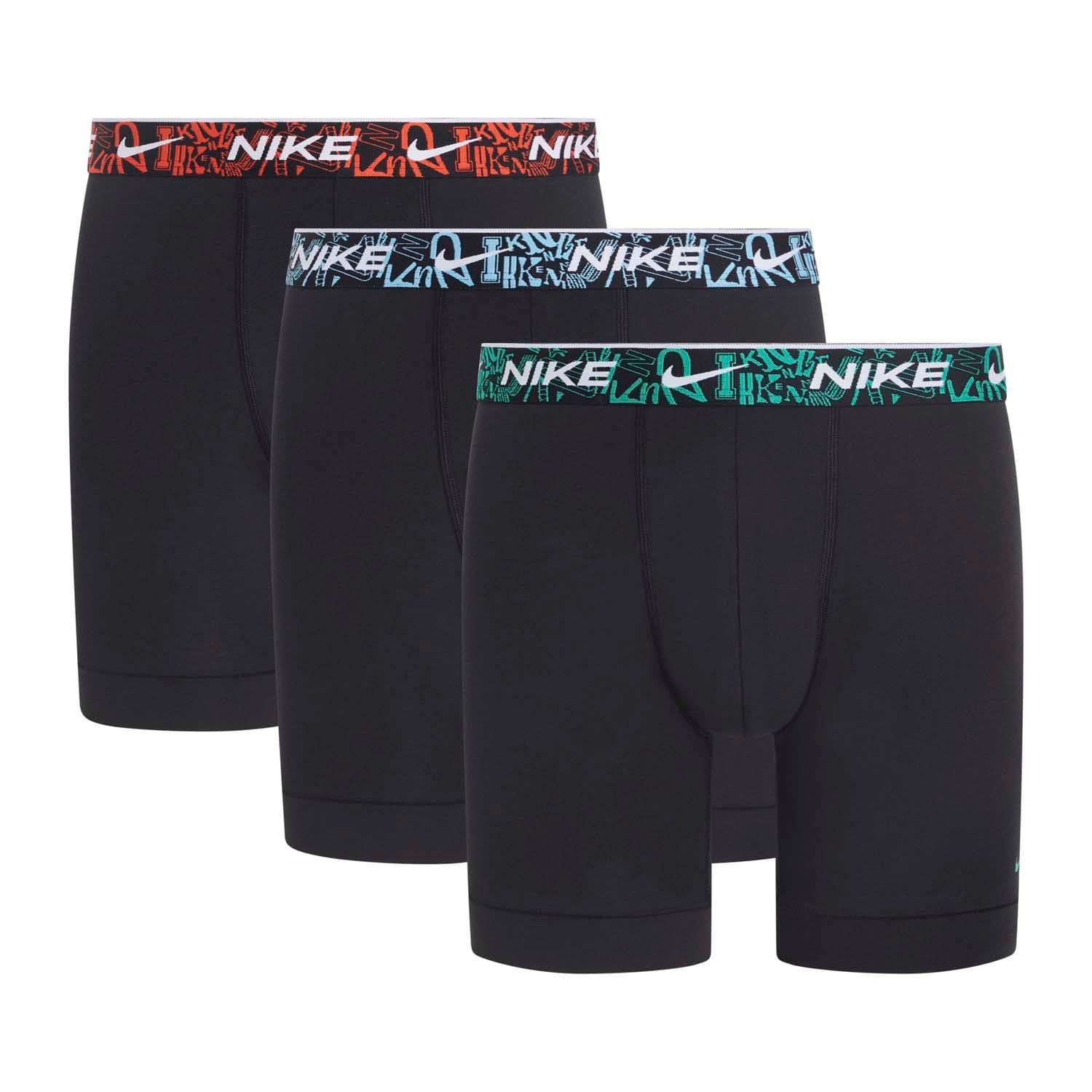 Black - Front - Nike Mens Boxer Shorts (Pack of 3)
