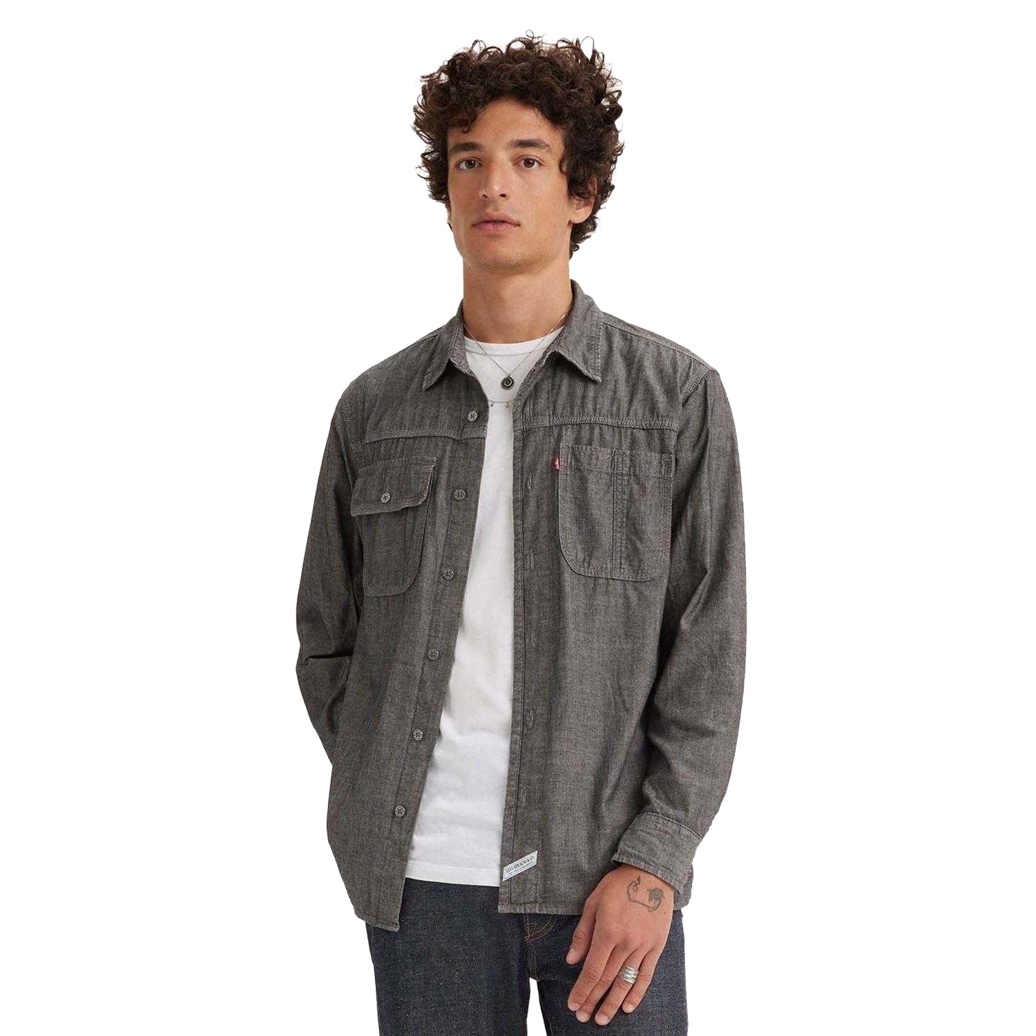 Black - Side - Levis Mens Auburn Shirt