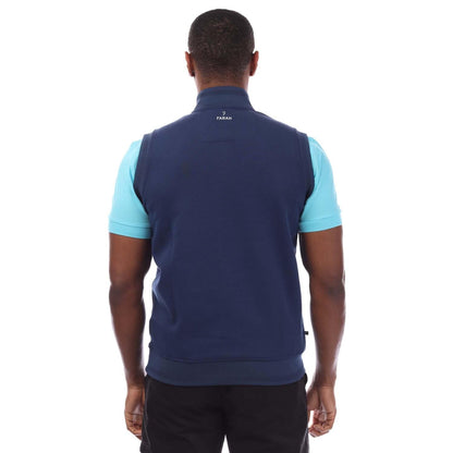 Blue - Back - Farah Mens Clint Gilet