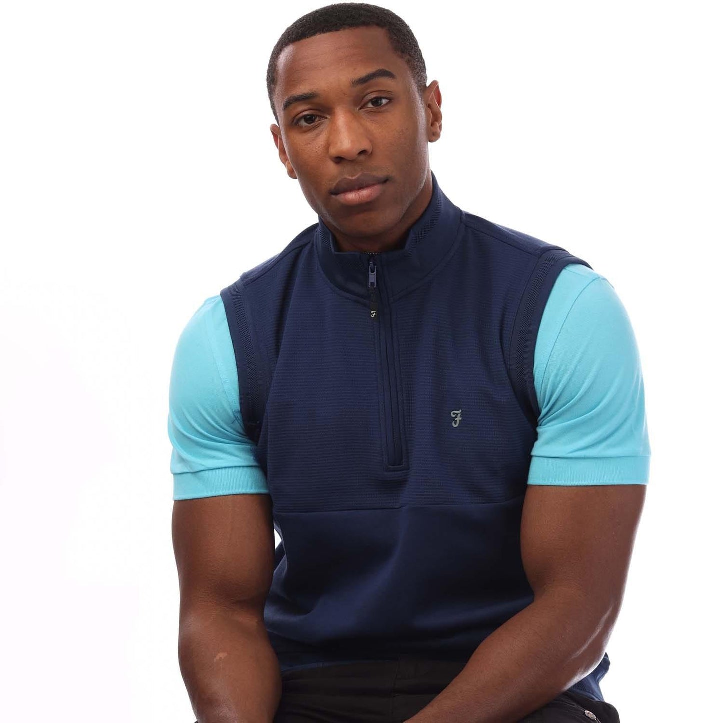 Blue - Lifestyle - Farah Mens Clint Gilet