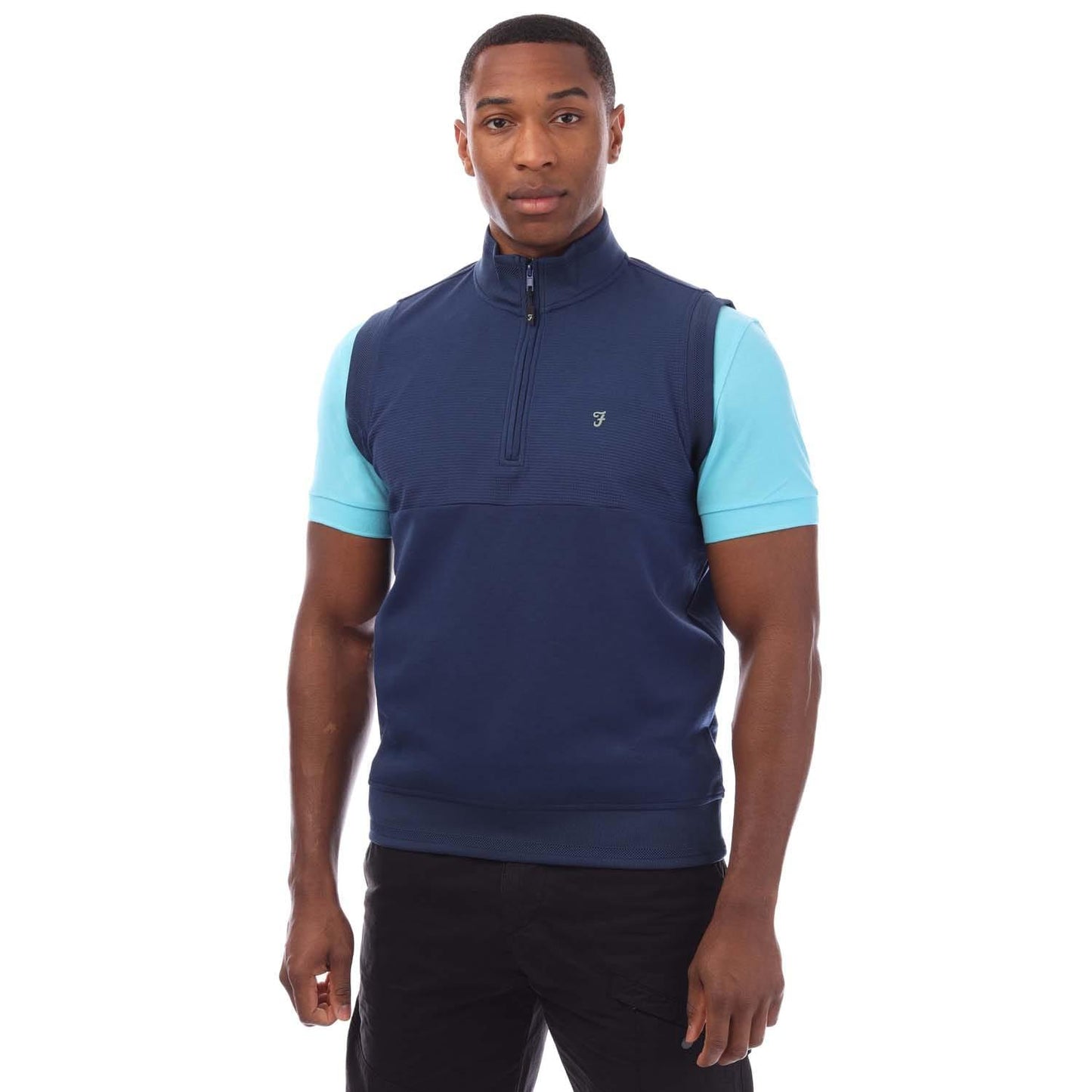 Blue - Front - Farah Mens Clint Gilet