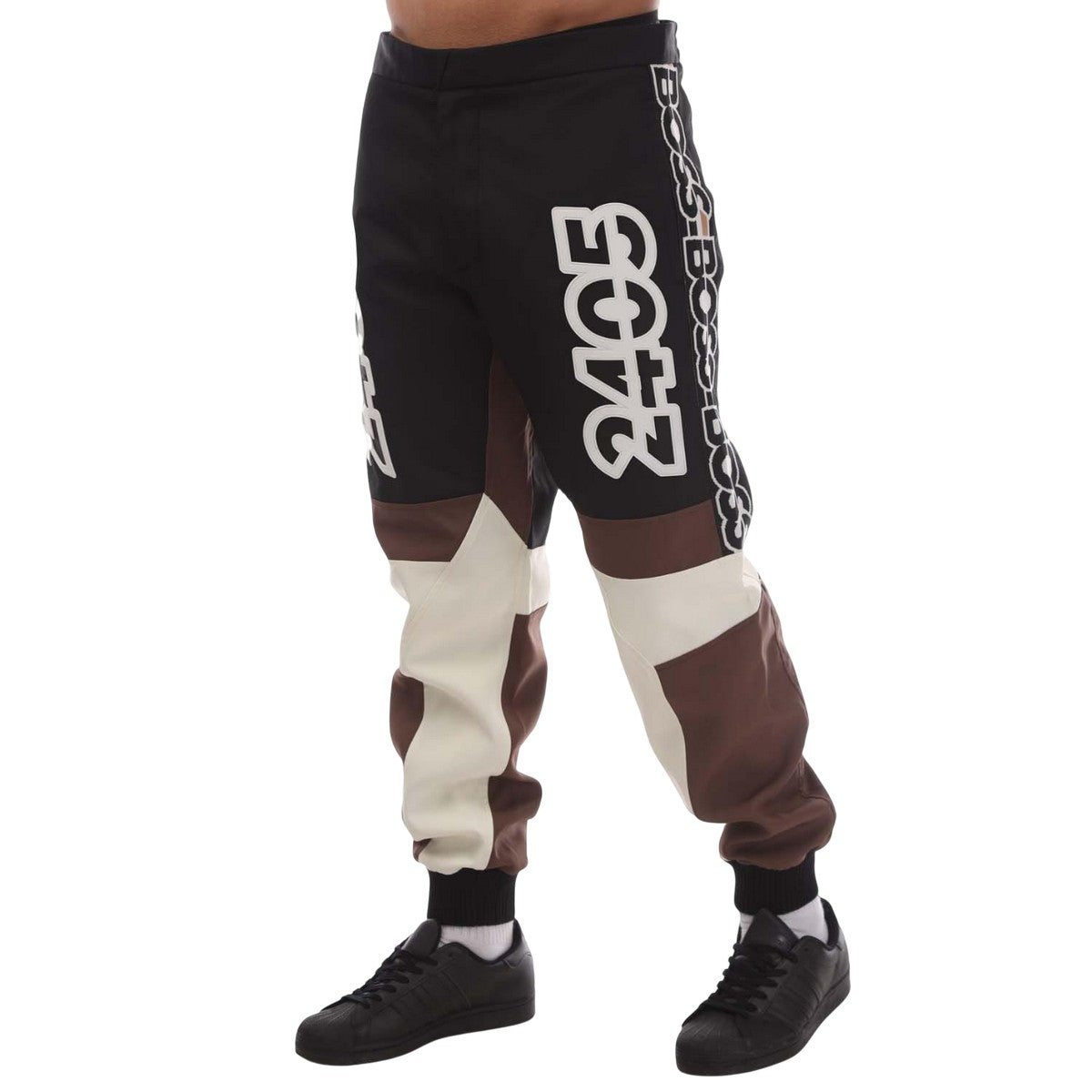 Beige-Black - Lifestyle - Boss Mens Drop1 Trousers
