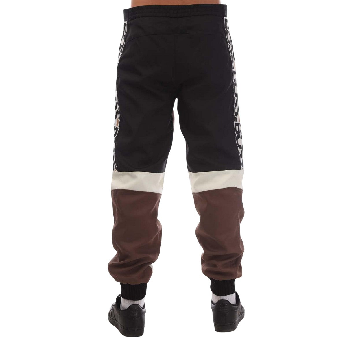 Beige-Black - Back - Boss Mens Drop1 Trousers