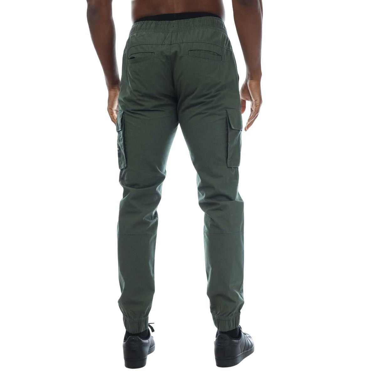 Green - Back - Duck and Cover Mens Chesser Ripstop Cargo Trousers