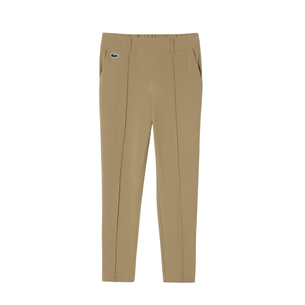 Brown - Front - Lacoste Womens-Ladies Stretch Sport Golf Trousers
