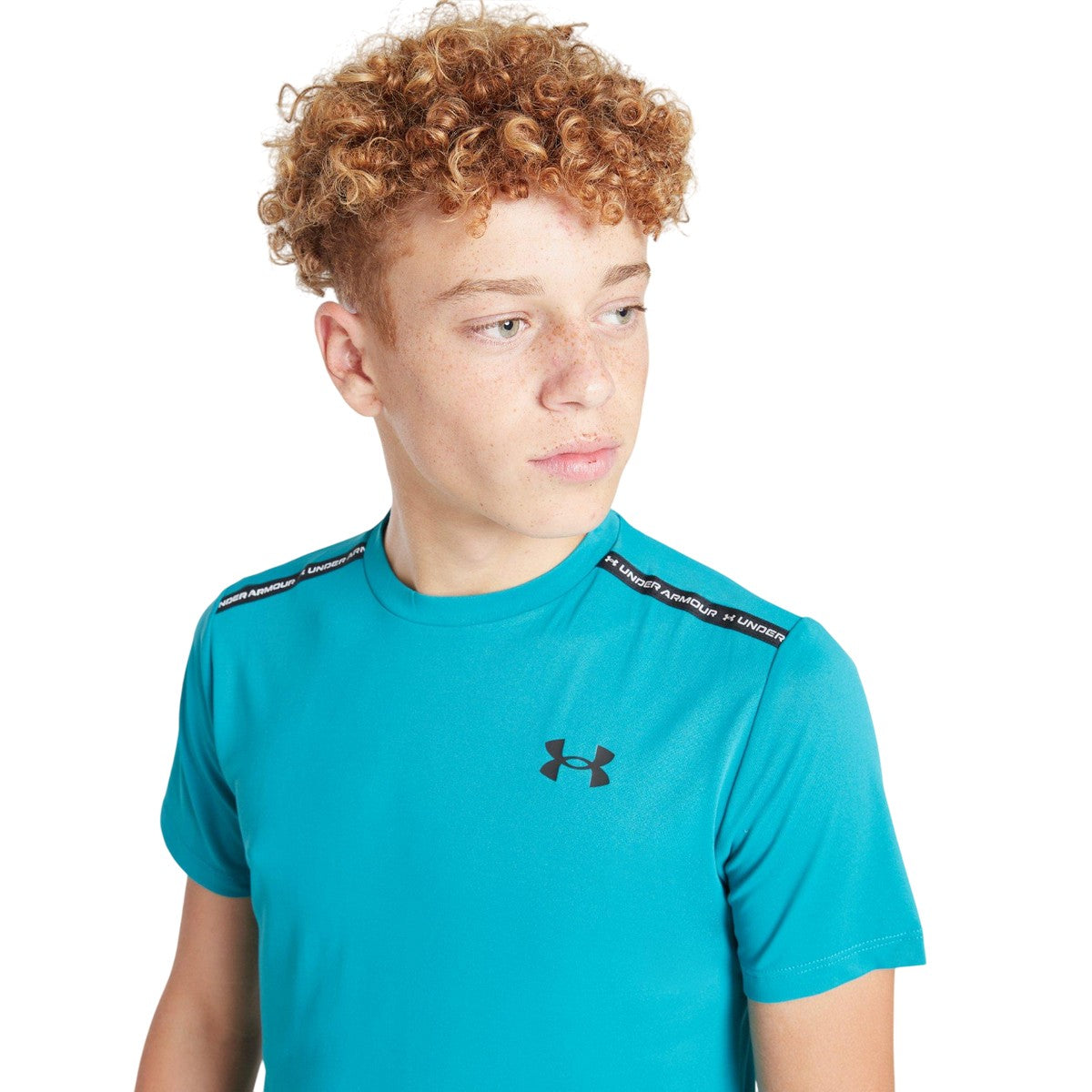 Green - Side - Under Armour Childrens-Kids Tech T-Shirt