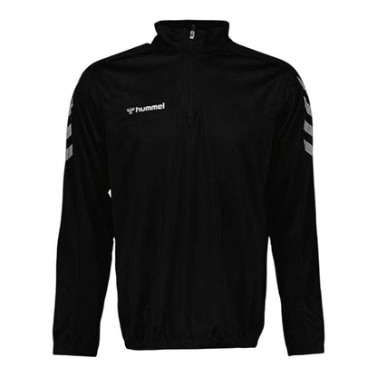 Black - Front - Hummel Childrens-Kids Quarter Zip Sweatshirt