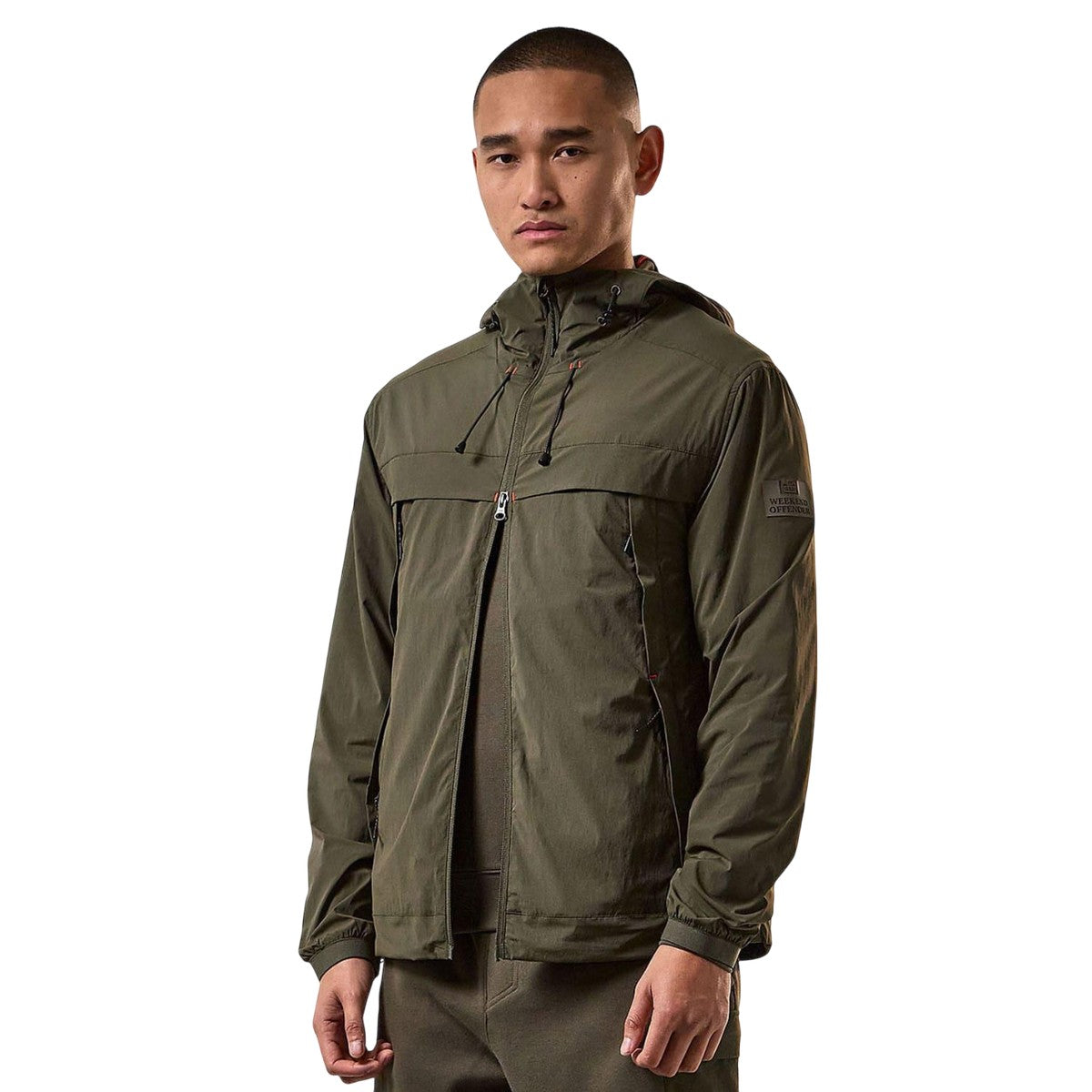 Green - Close up - Weekend Offender Mens Talamanca Technical Windbreaker