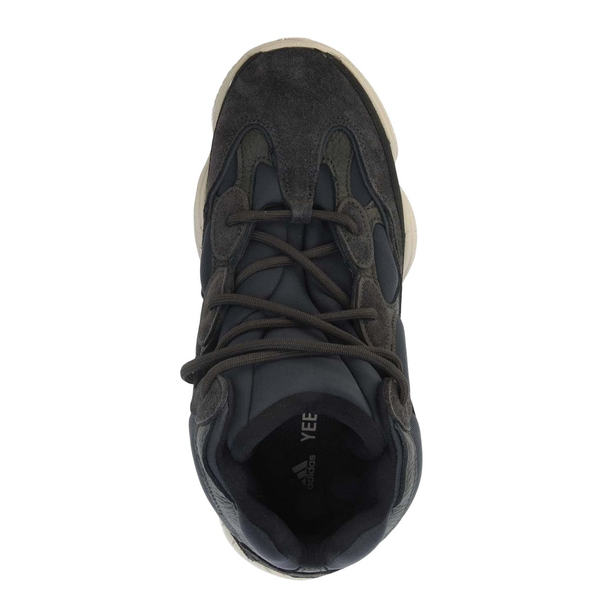 Grey - Lifestyle - Yeezy Mens 500 Leather High Top Trainers