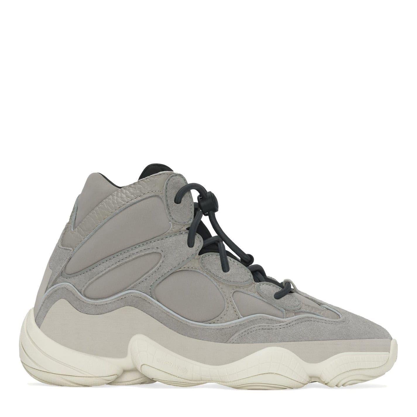Neutral - Front - Yeezy Mens 500 Leather High Top Trainers