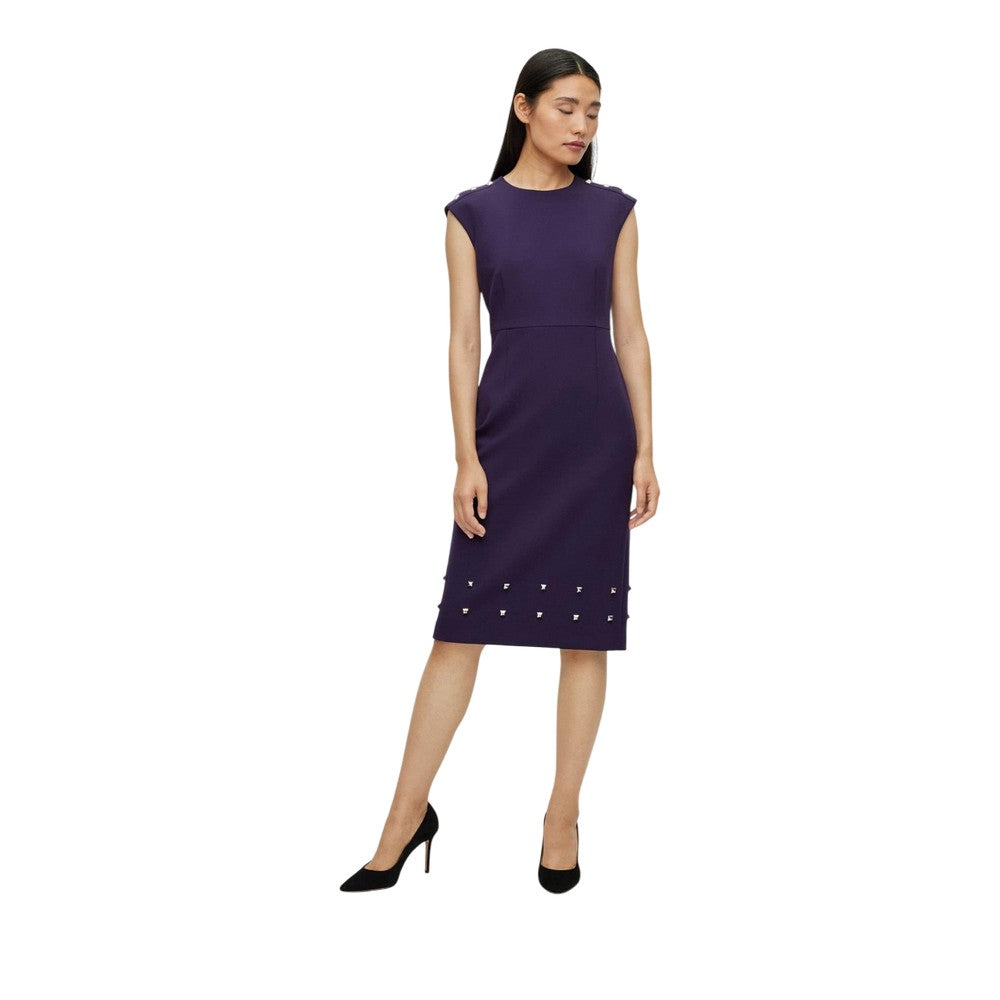 Purple - Pack Shot - Boss Womens-Ladies Devoka Midi Dress