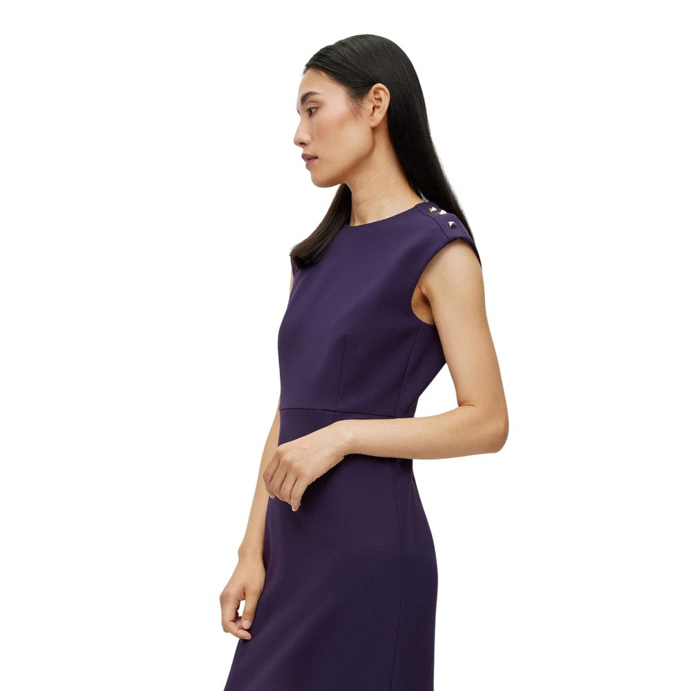 Purple - Lifestyle - Boss Womens-Ladies Devoka Midi Dress