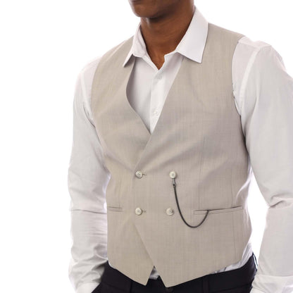 Beige - Side - Hugo Mens Vin214V1 Waistcoat