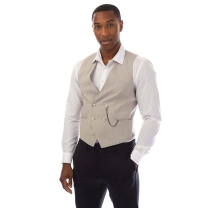 Beige - Front - Hugo Mens Vin214V1 Waistcoat