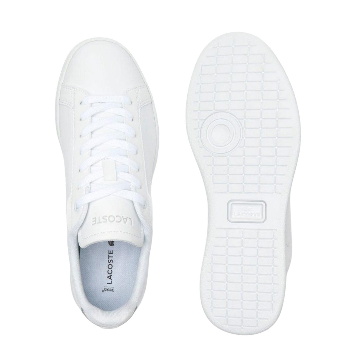 White - Side - Lacoste Womens-Ladies Carnaby Pro Leather Trainers