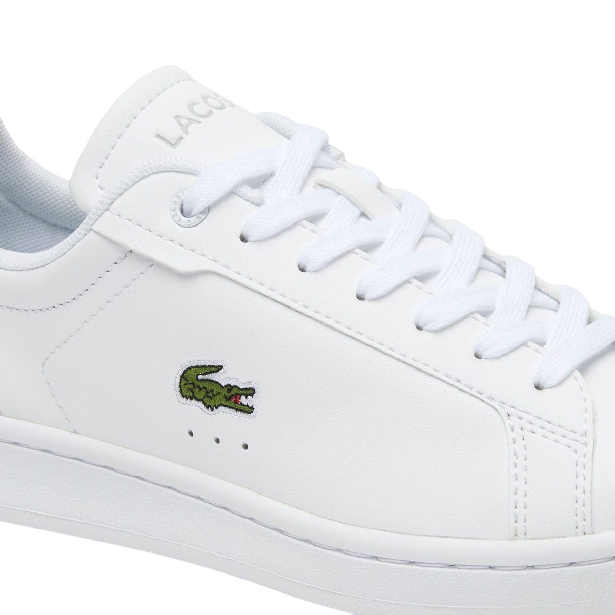 White - Pack Shot - Lacoste Womens-Ladies Carnaby Pro Leather Trainers