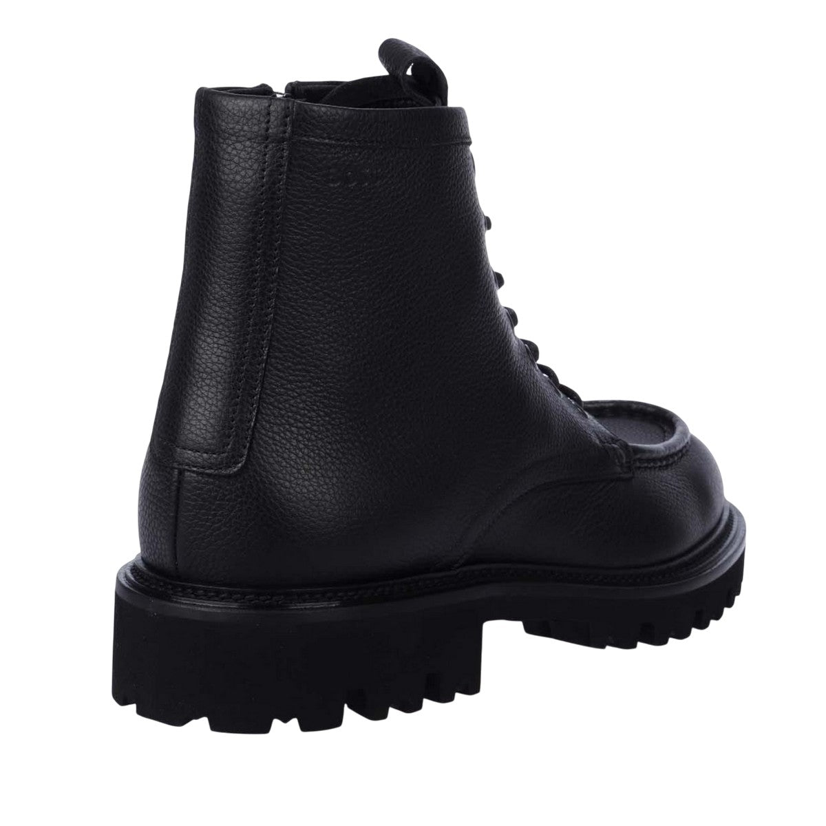 Black - Back - Boss Mens Julyo Leather Ankle Boots