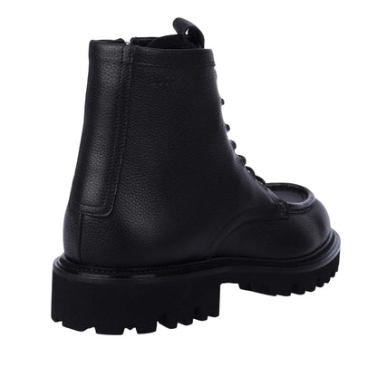 Black - Back - Boss Mens Julyo Leather Ankle Boots