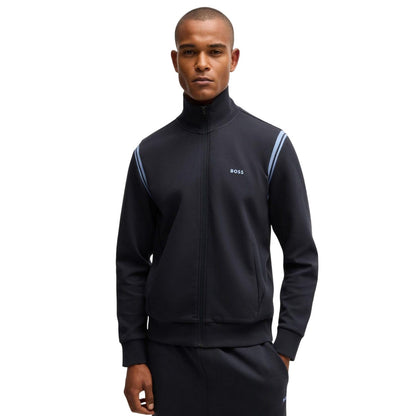 Dark Blue - Back - Boss Mens Stripe Detail Tracksuit