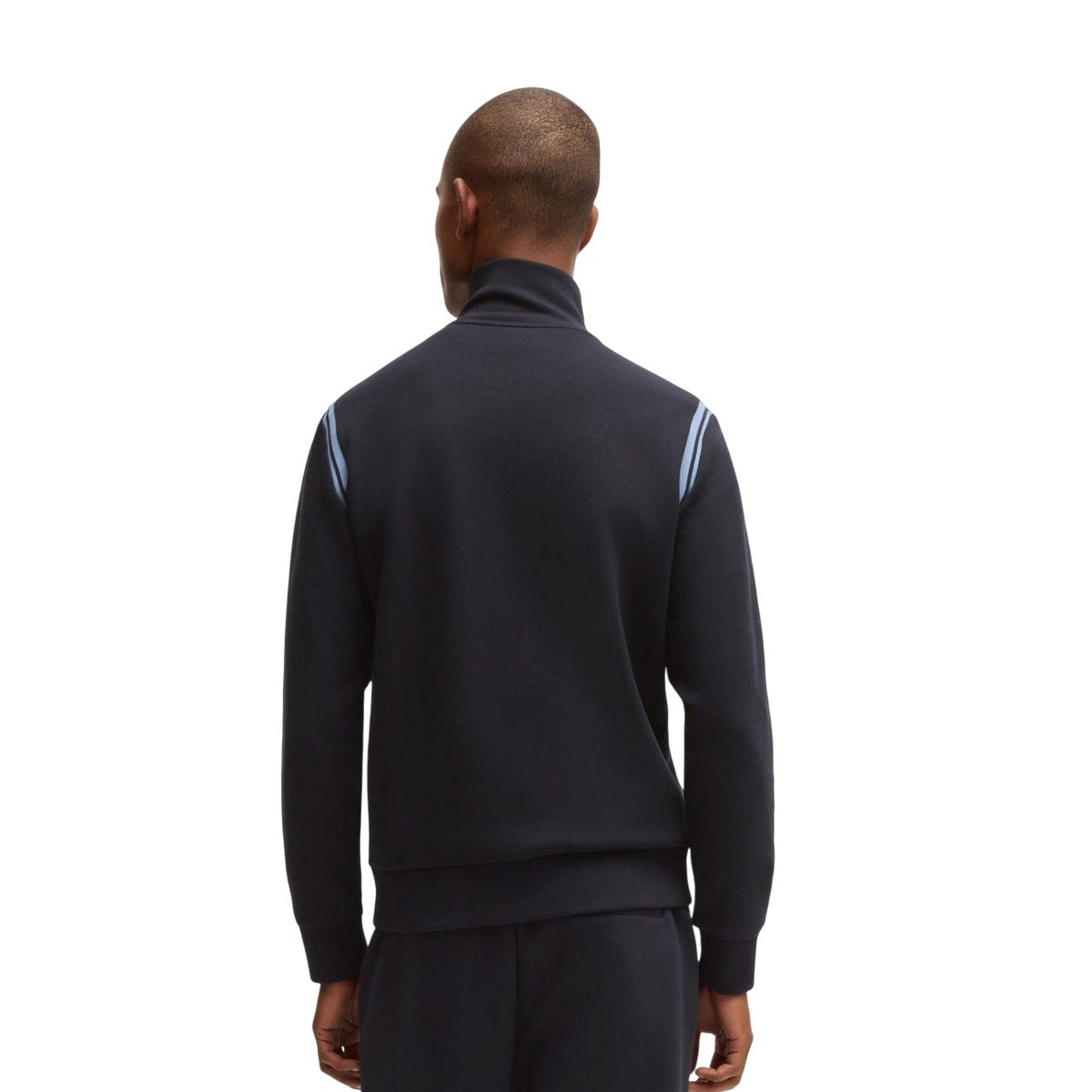 Dark Blue - Side - Boss Mens Stripe Detail Tracksuit