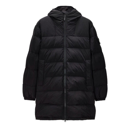 Black - Front - Weekend Offender Mens Sapporo Down Longline Padded Jacket