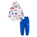 Blue-White - Front - Converse Baby Boys Logo All-Over Print Top & Bottom Set
