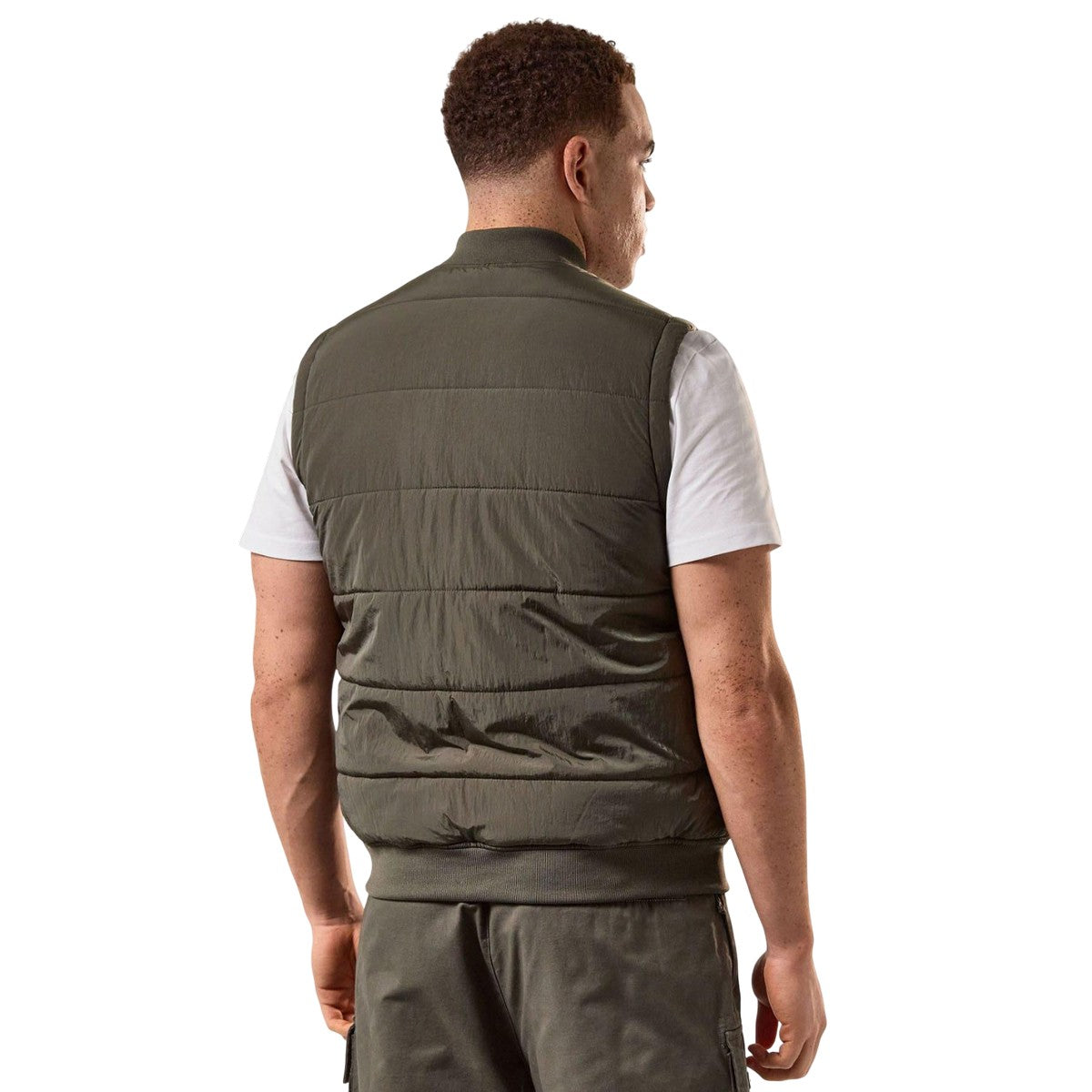 Green - Back - Weekend Offender Mens Saharun Lightweight Quilted Gilet