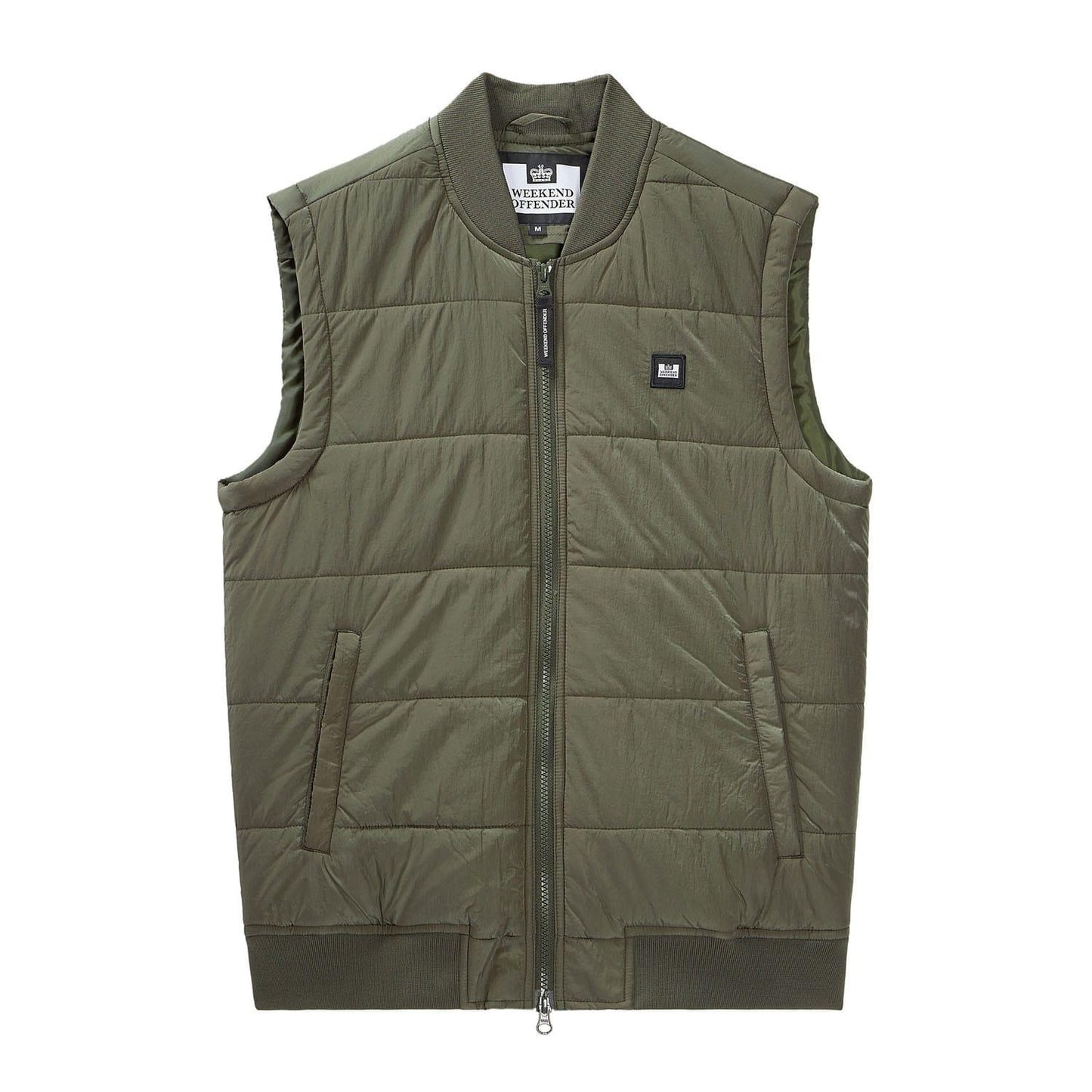Green - Front - Weekend Offender Mens Saharun Lightweight Quilted Gilet