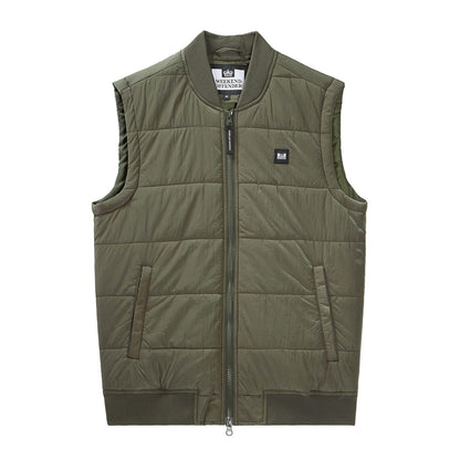 Green - Front - Weekend Offender Mens Saharun Lightweight Quilted Gilet