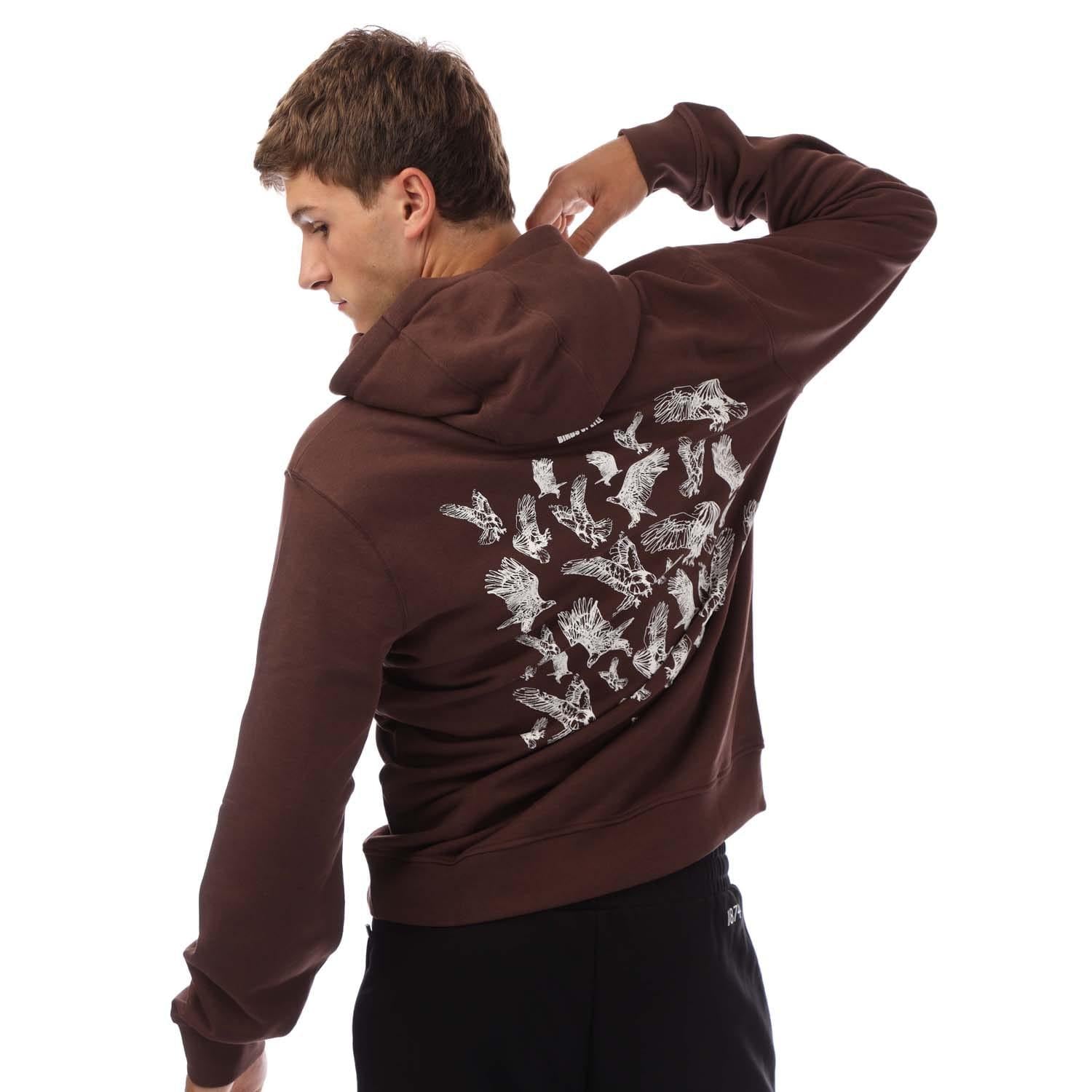Red - Pack Shot - Lyle & Scott Mens Birds Of Lyle Hoodie
