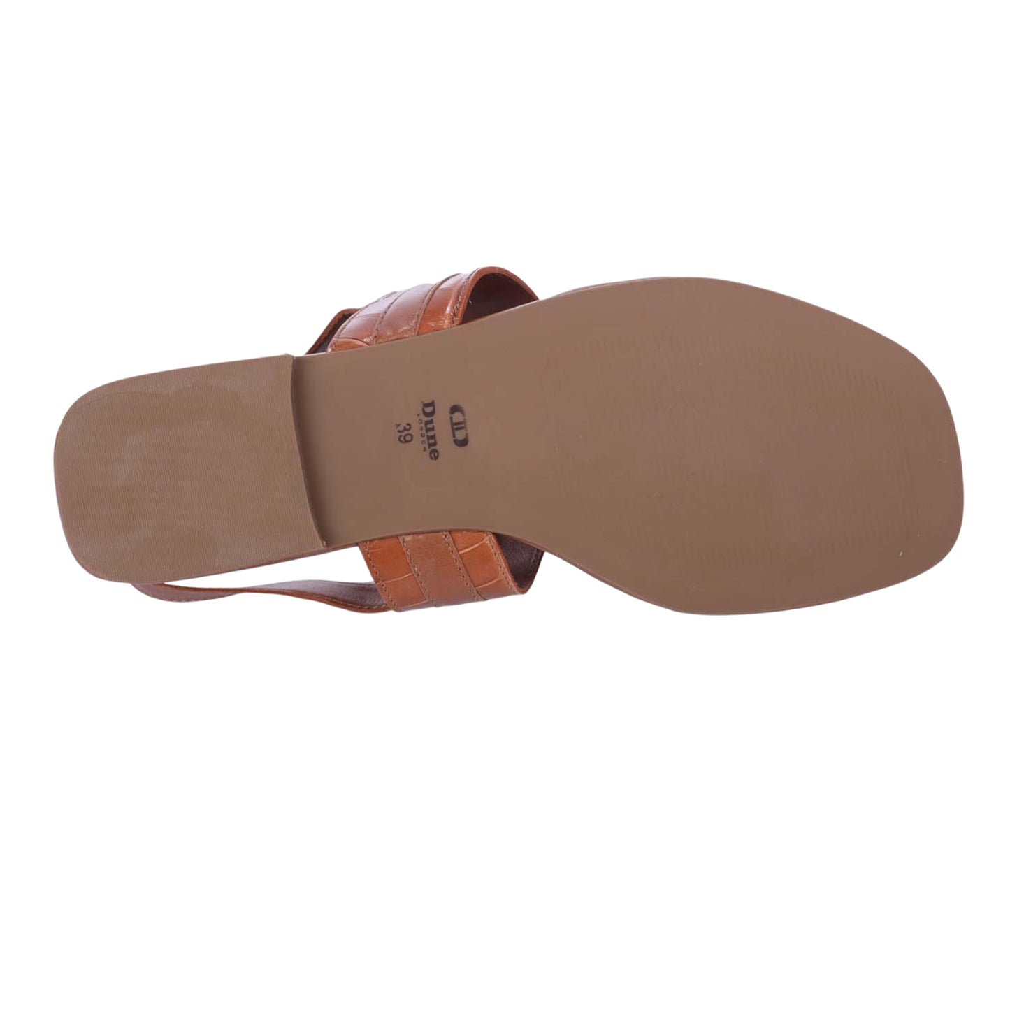 Tan - Pack Shot - Dune London Womens-Ladies Langley Leather Snaffle Sandals