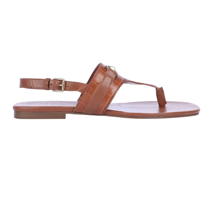 Tan - Side - Dune London Womens-Ladies Langley Leather Snaffle Sandals