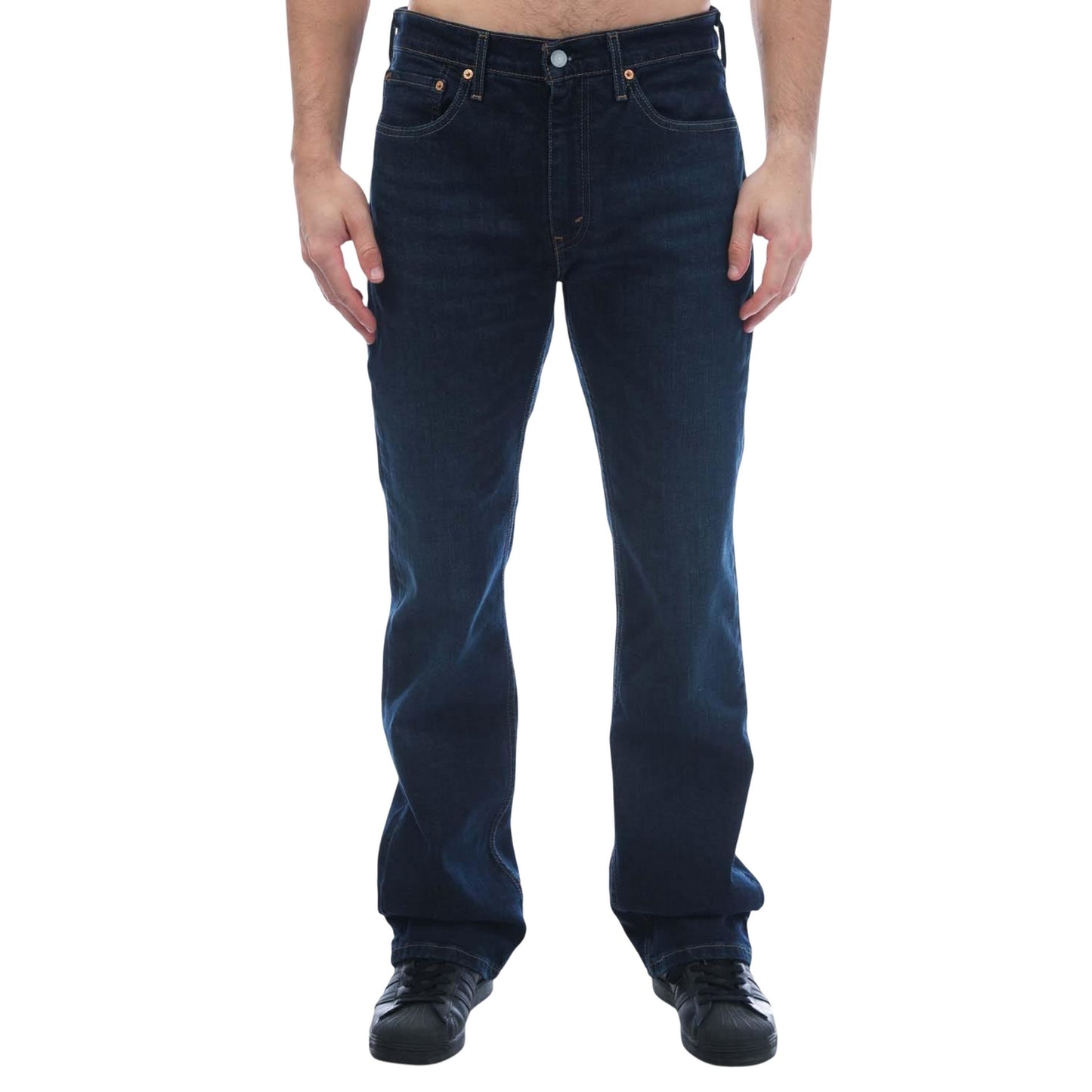 Blue - Front - Levis Mens 527 New Bio Slim Bootcut Jeans