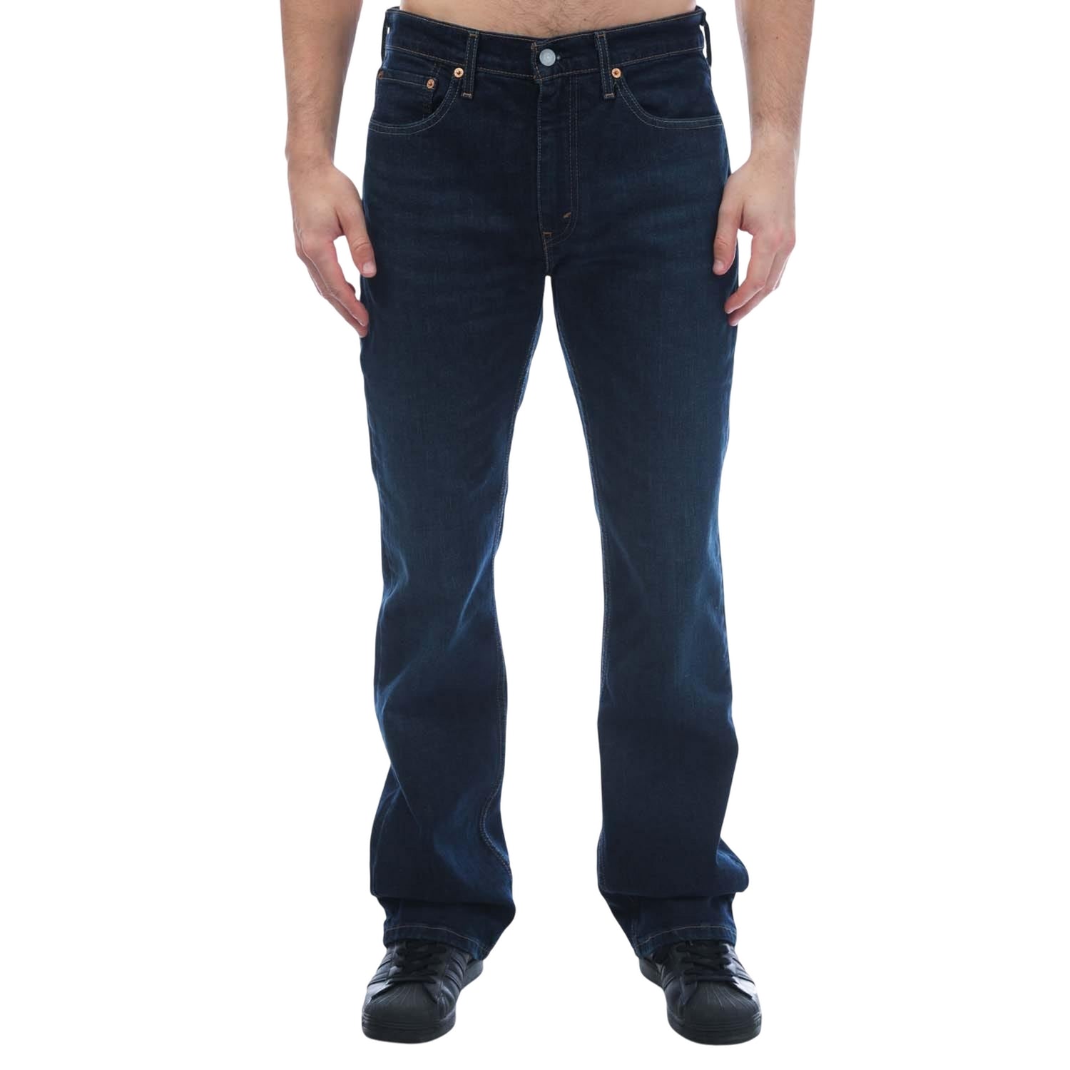 Blue - Front - Levis Mens 527 New Bio Slim Bootcut Jeans