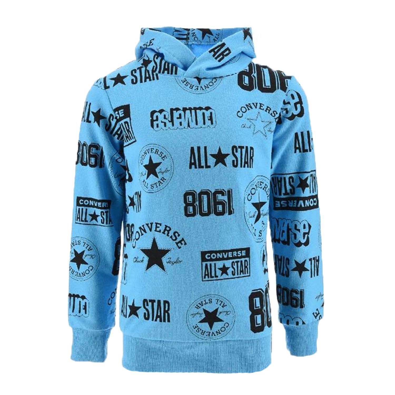 Black - Side - Converse Childrens-Kids Logo All-Over Print Top & Bottom Set