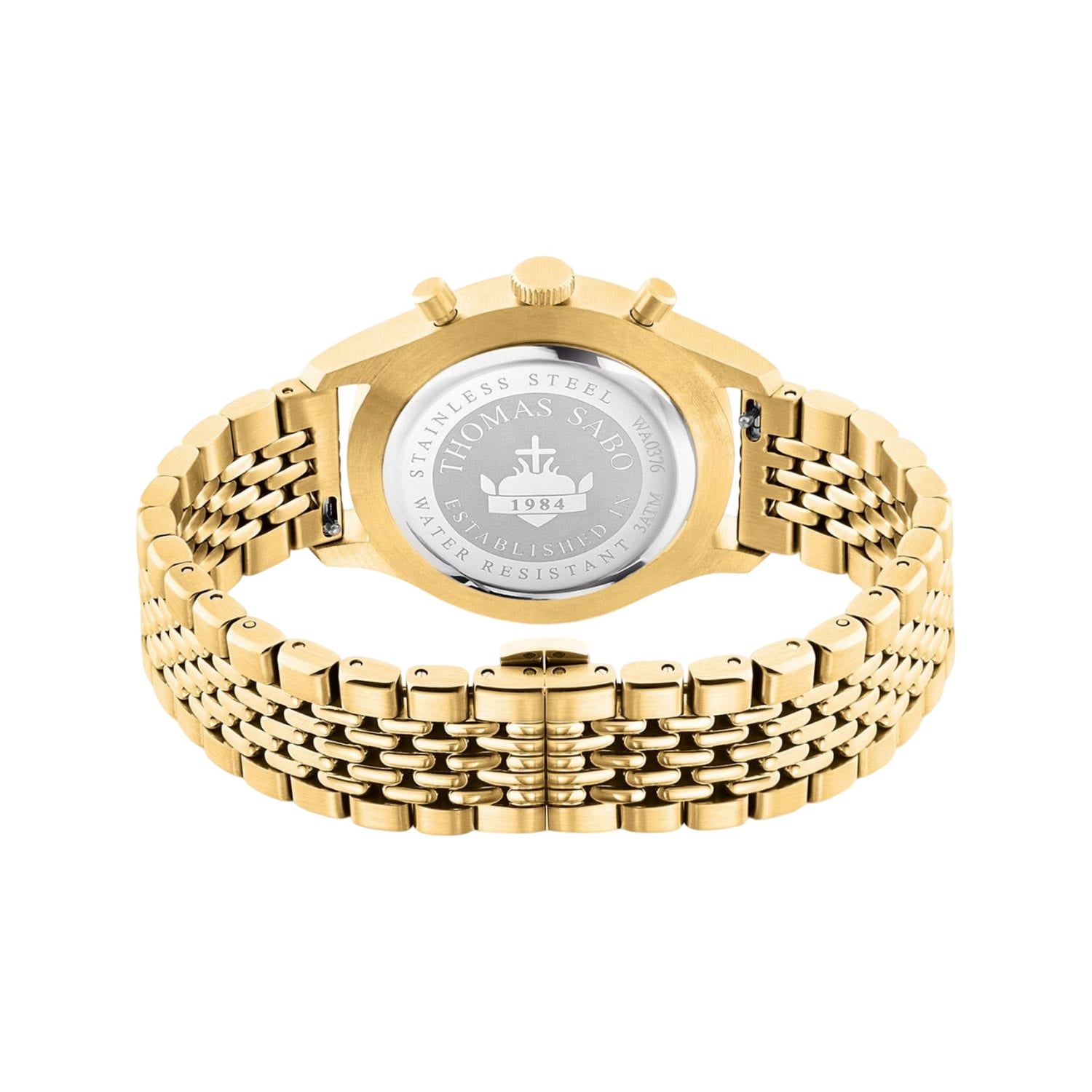 Gold - Back - Thomas Sabo Mens Rebel at Heart Chronograph Watch