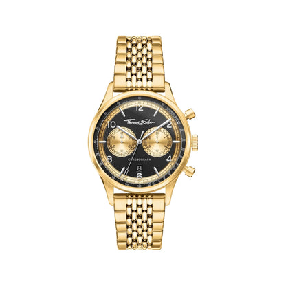 Gold - Front - Thomas Sabo Mens Rebel at Heart Chronograph Watch