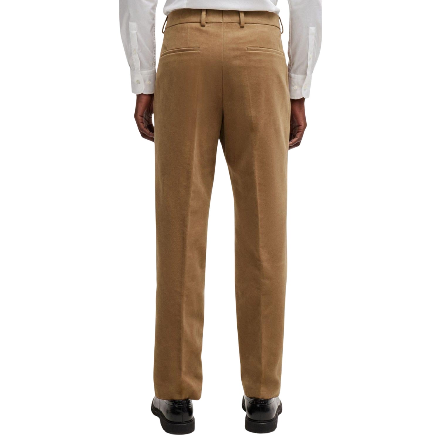 Beige - Back - Boss Mens C-Peter Relaxed Fit Trousers