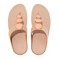Beige - Lifestyle - Fit Flop Womens-Ladies Halo Shimmer Toe Post Sandals