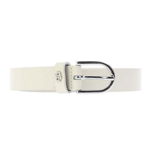White - Front - Boss Scarlet-BB Leather Belt