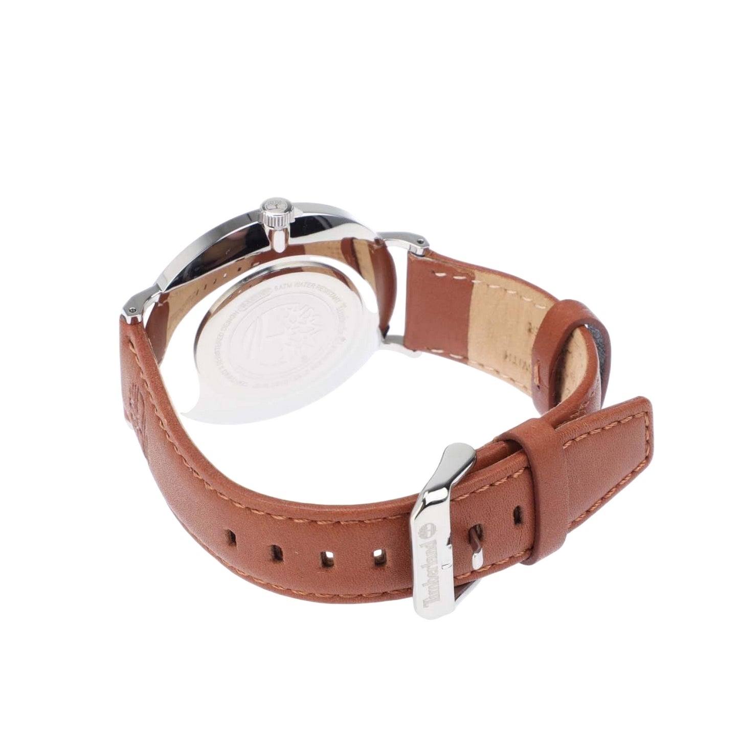 Brown - Back - Timberland Unisex Adult Kinsley Leather Analogue Watch