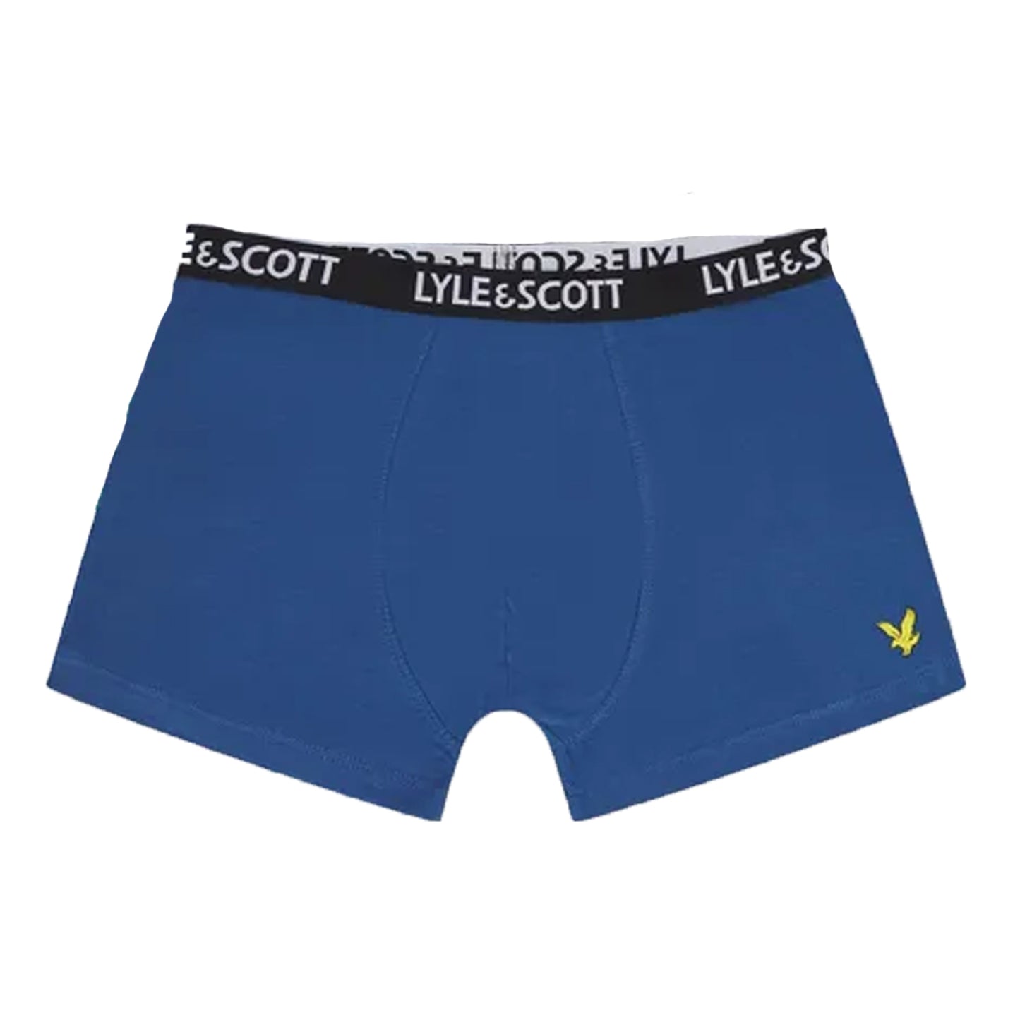Dark Blue-Blue-Grey-Green - Back - Lyle & Scott Boys Boxer Shorts (Pack of 3)