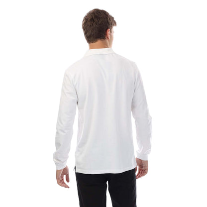 White - Back - Lyle & Scott Mens Co-Ordinate Print Logo Long-Sleeved Polo Shirt